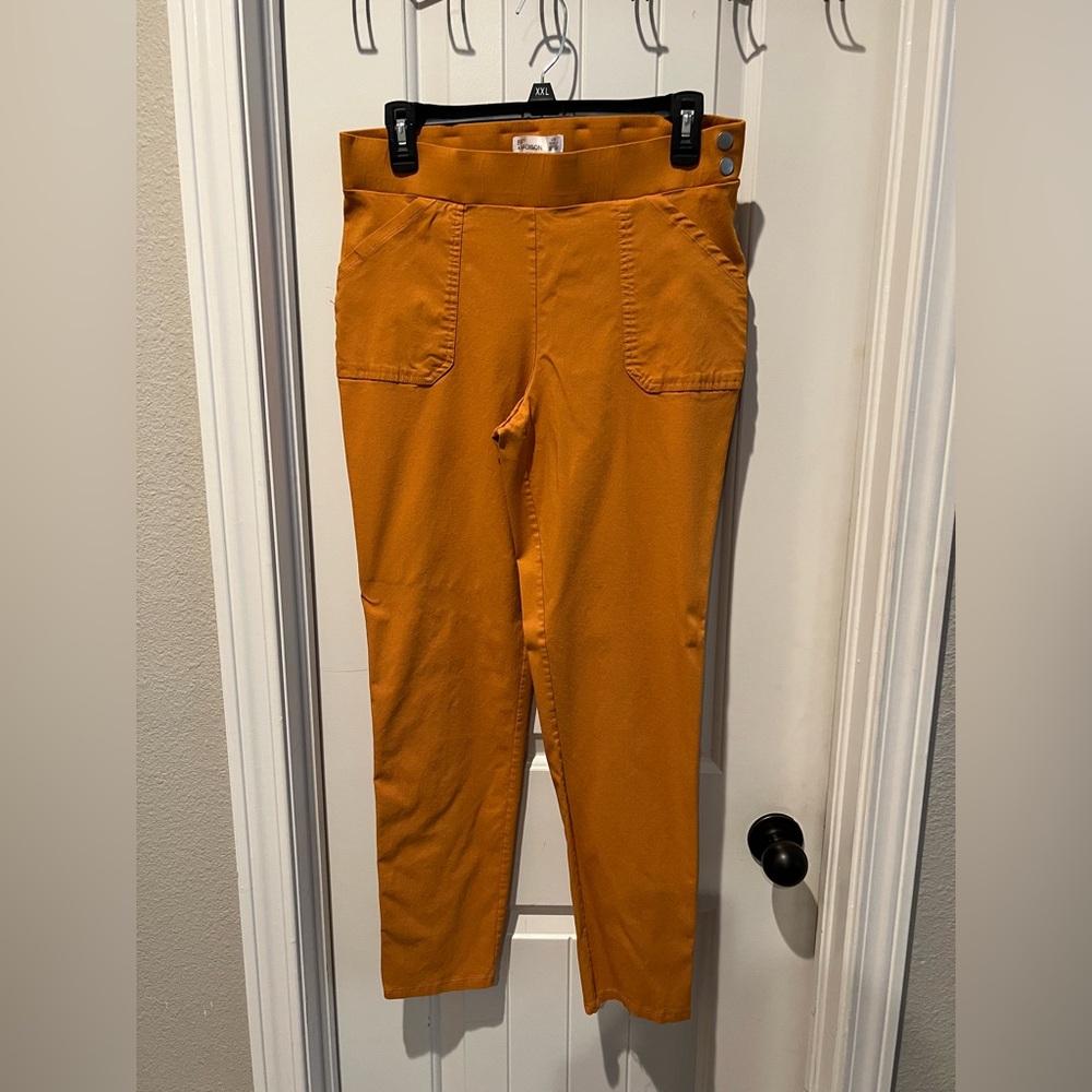 89th & Madison mustard yellow Casual Pants High-Waisted sz large